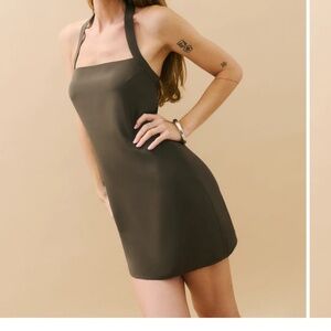Reformation Tatum Silk Dress Brown - Size 8